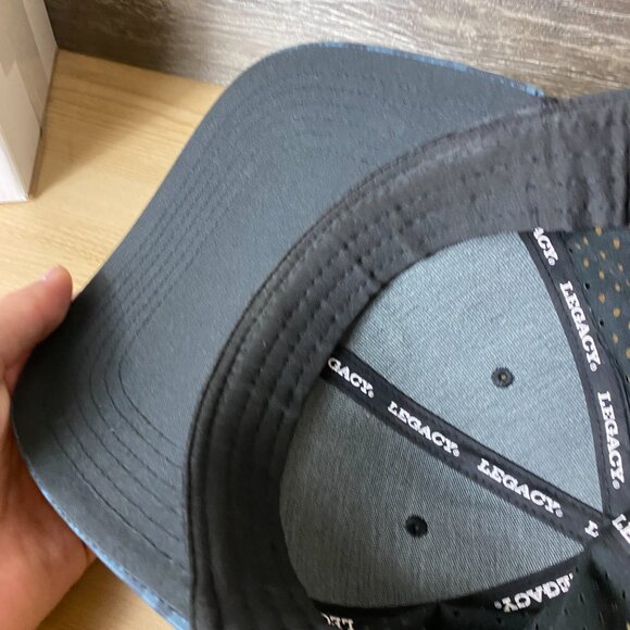 Big Dick's Salty Seaman Hat Cap Strap Back Gray Black Camo Adjustable - Picture 7 of 9